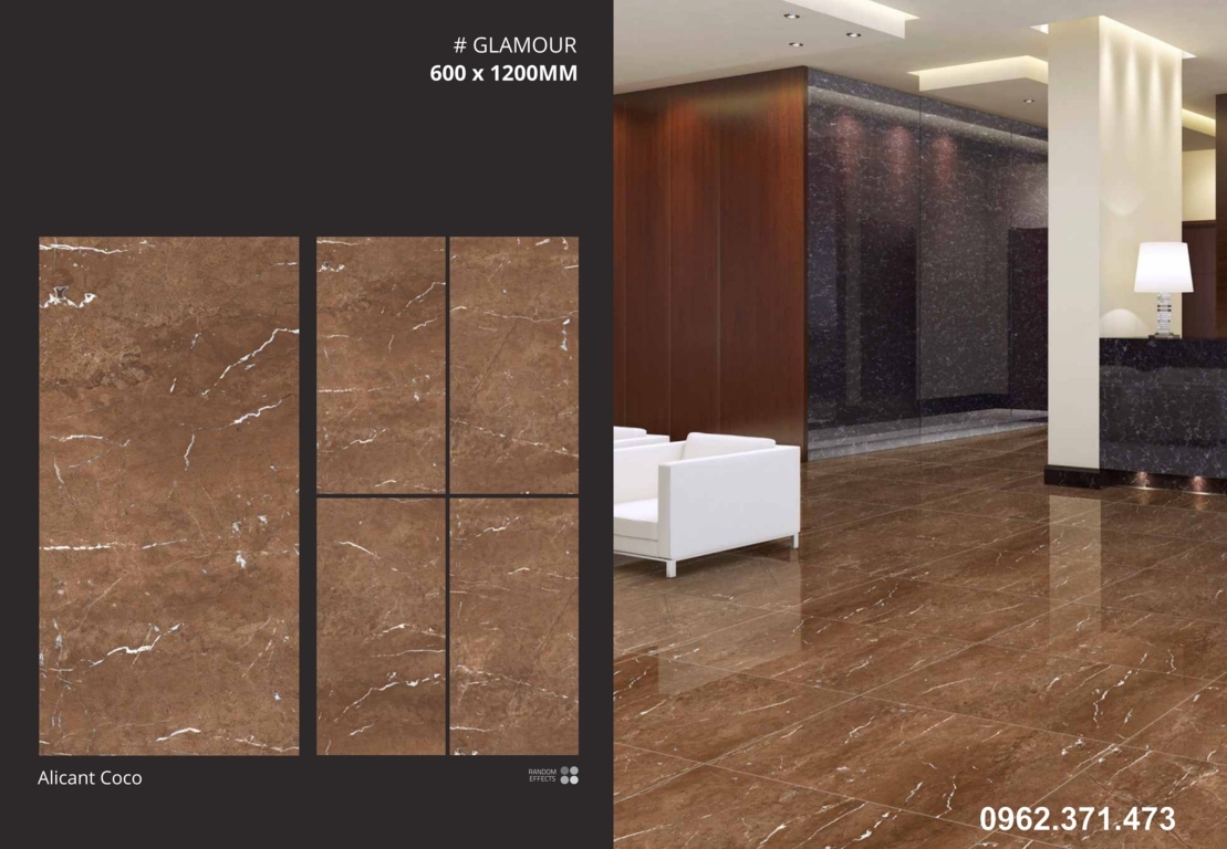 Dán gạch 60x120 vân nâu cafe sữa